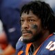 Denver Broncos linebacker Jason Hunter during the Broncos' NFL football game against the Oakland Raiders