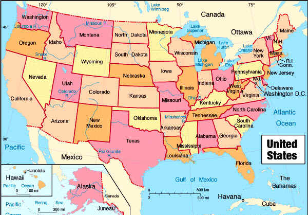 map of the United States