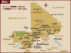 map of Mali