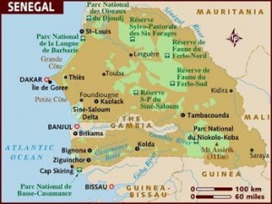 map of Senegal