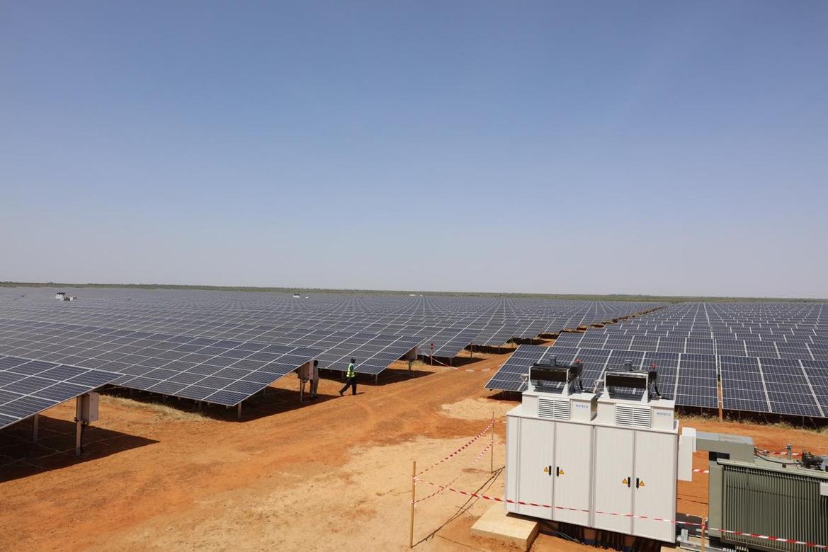 Solar field in Senegal, West Africa - light up and power Africa