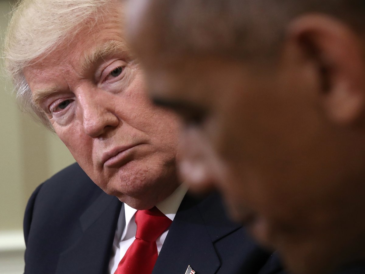 Trump with Obama