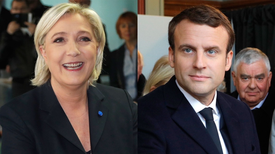 Marine Le Pen and Emmanuel Macron - French election