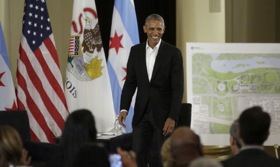 Obama unveils library plan