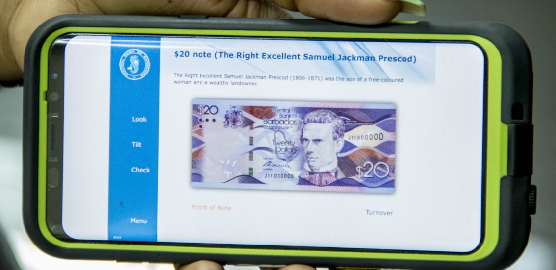 Barbados banknote app.