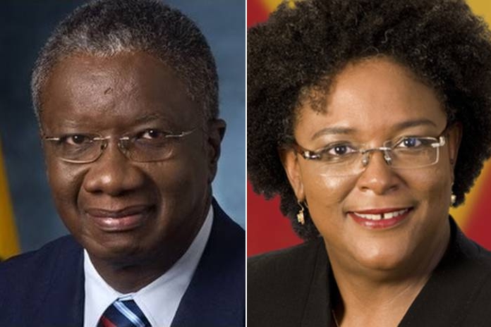 Barbados Prime Minister Freundel Stuart and Opposition leader, Mia Mottley
