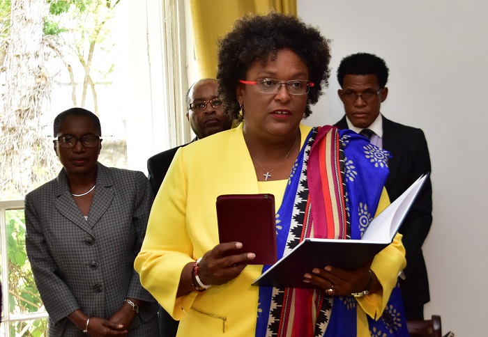 Mia Mottley sworn in as Prime Minister of Barbados
