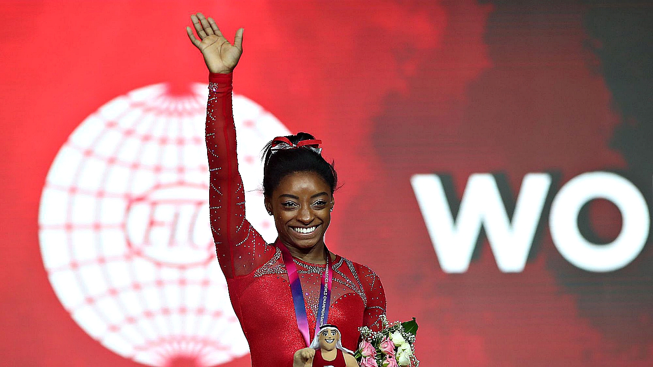 Simone Biles triumphs at Doha