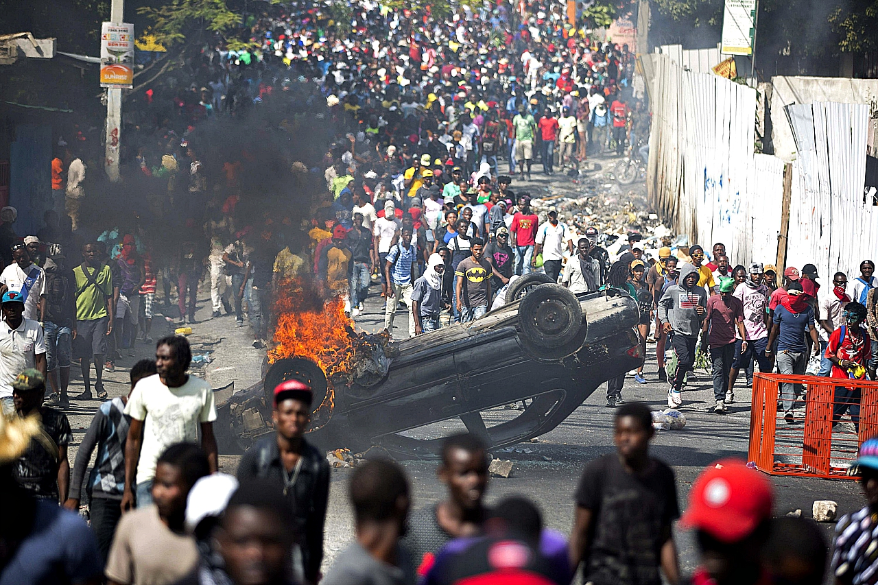 Protests in Haiti - holding politicians accountable.