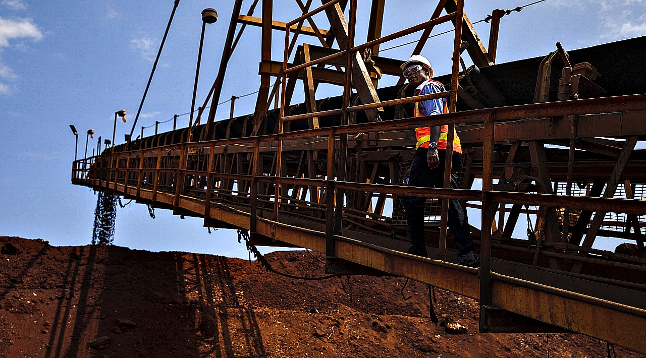 Mining for red earth in Jamaica