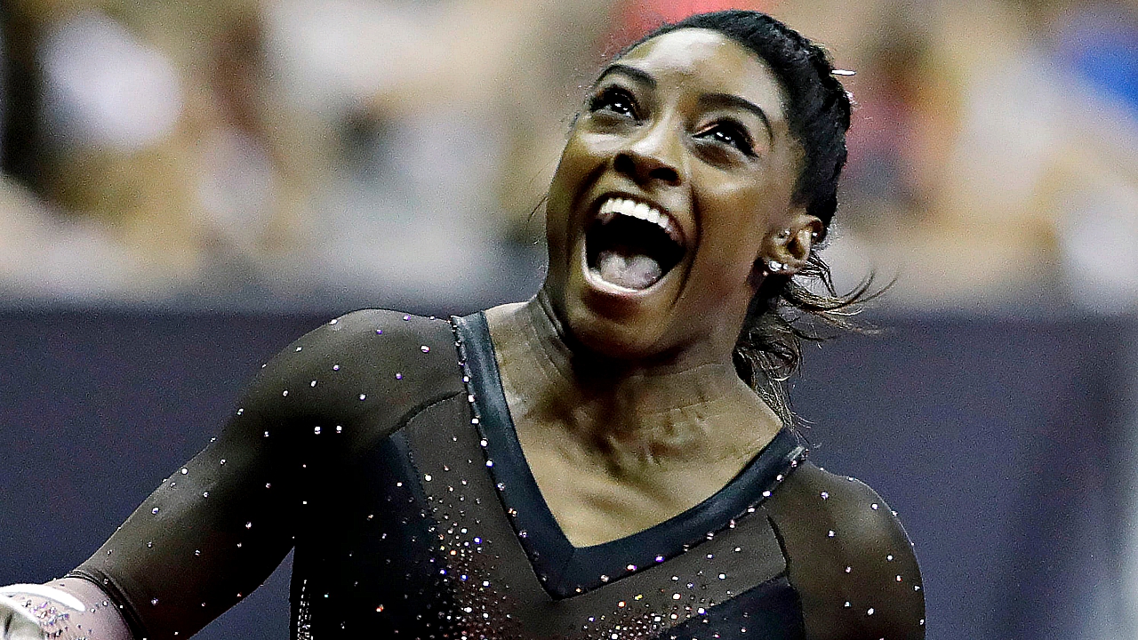 Simone Biles ties record with 6th U.S. all-around title