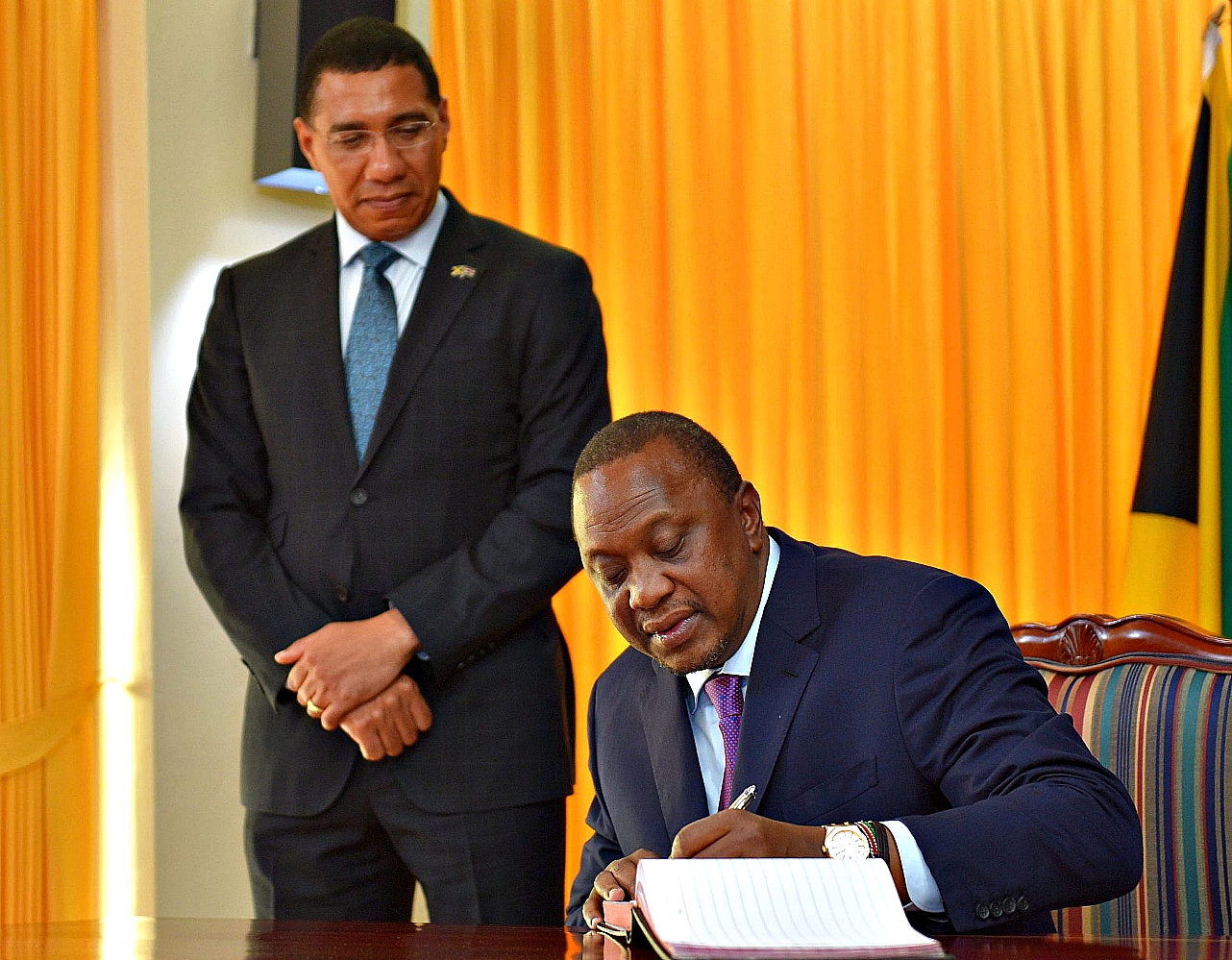President Kenyatta in Jamaica; Agreements signed to boost tourism, cooperation between Jamaica and Kenya