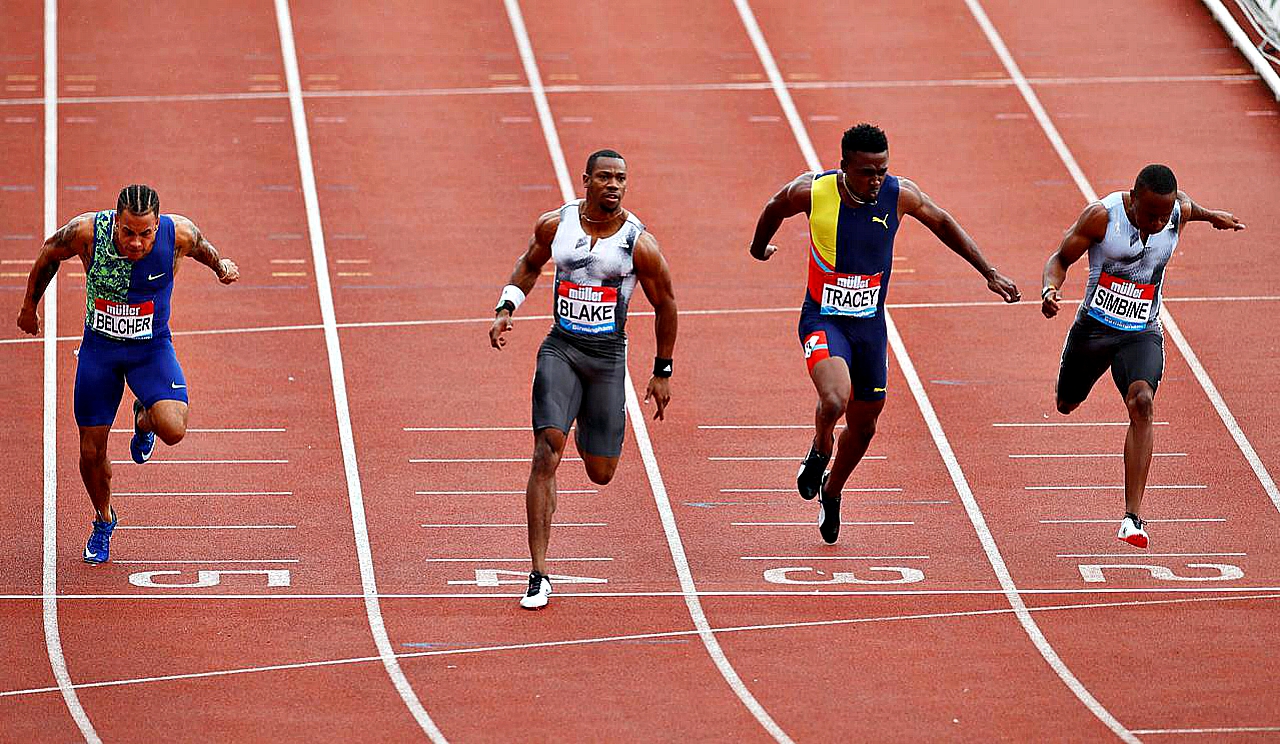 Yohan Blake wins 100m Diamond League Birmingham
