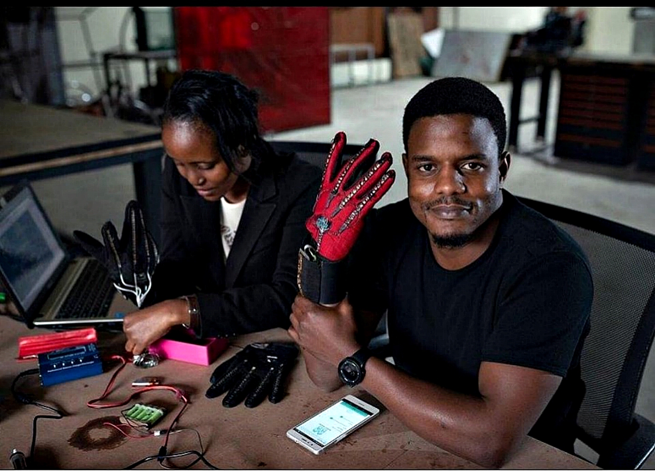 Roy Allela - the Kenyan engineer that invented smart gloves that turn sign language gestures into audio speech