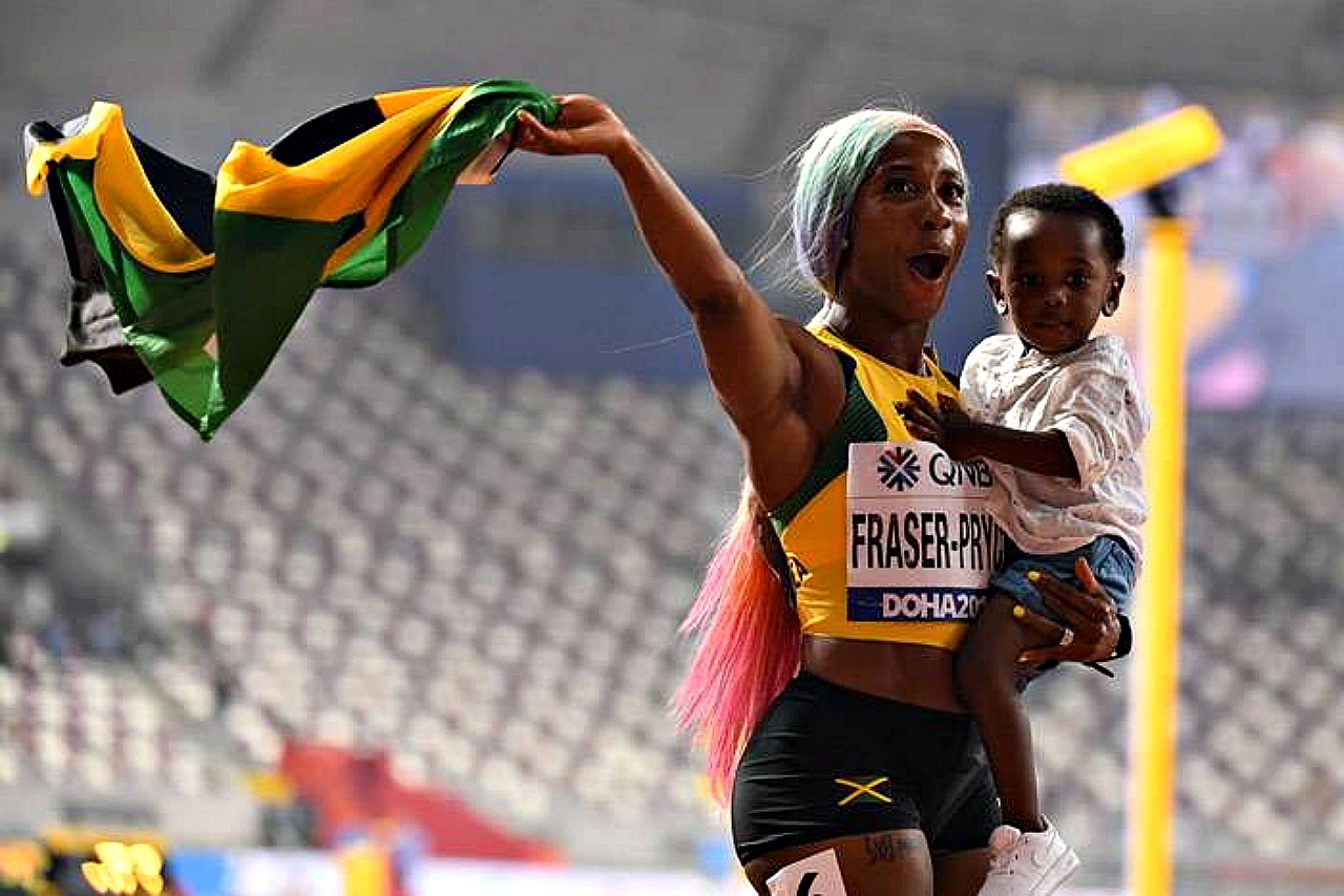 AP | Only moments after Shelly-Ann Fraser-Pryce zoomed past the finish line...