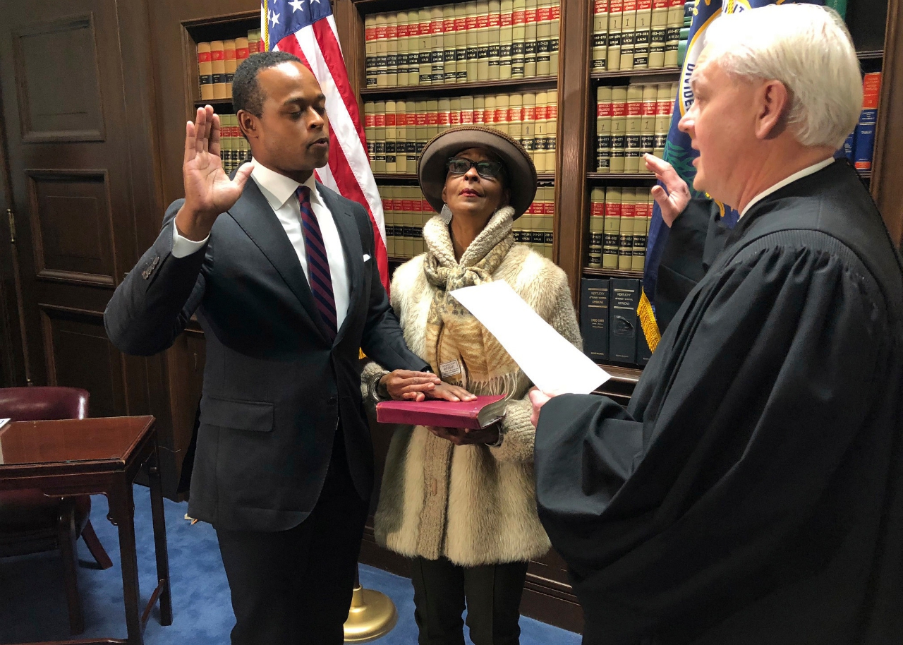 Daniel Cameron sworn in Kentucky's first African American Attorney General
