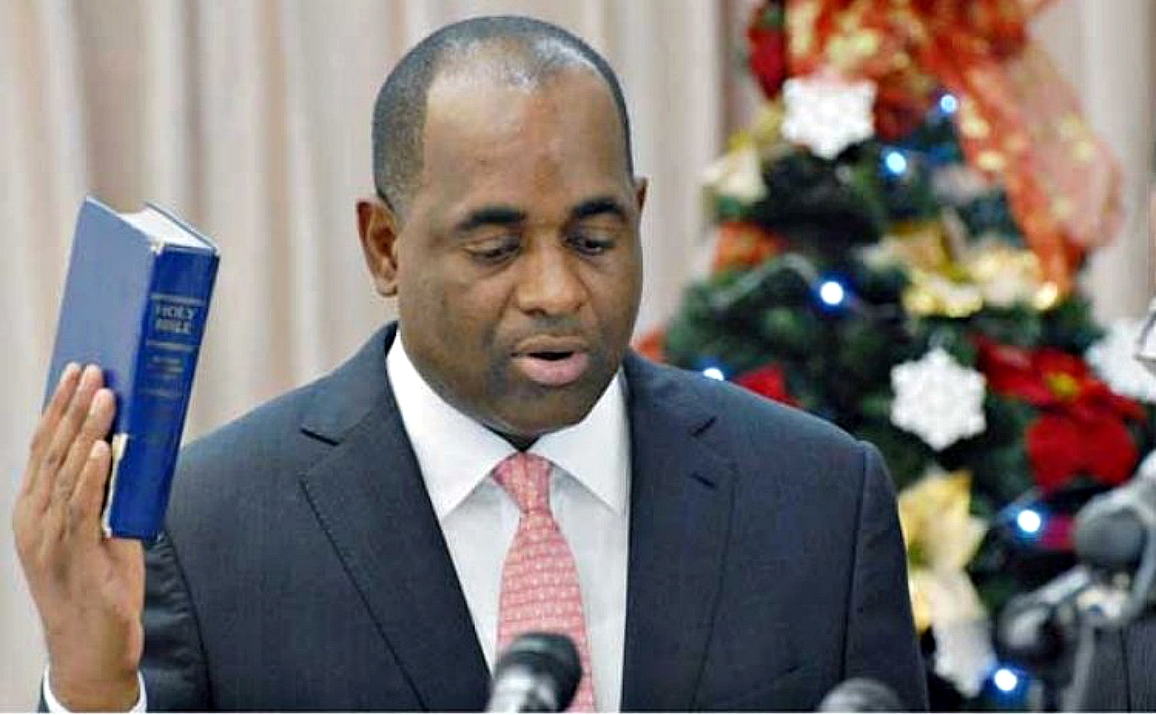 Roosevelt Skerrit sworn in as Dominica Prime Minister following landslide victory