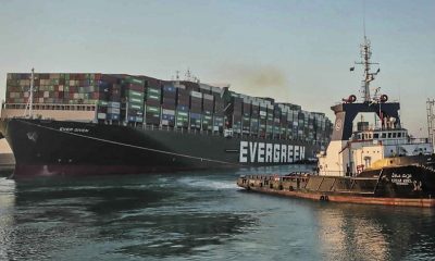Giant container ship that blocked Suez Canal is set free