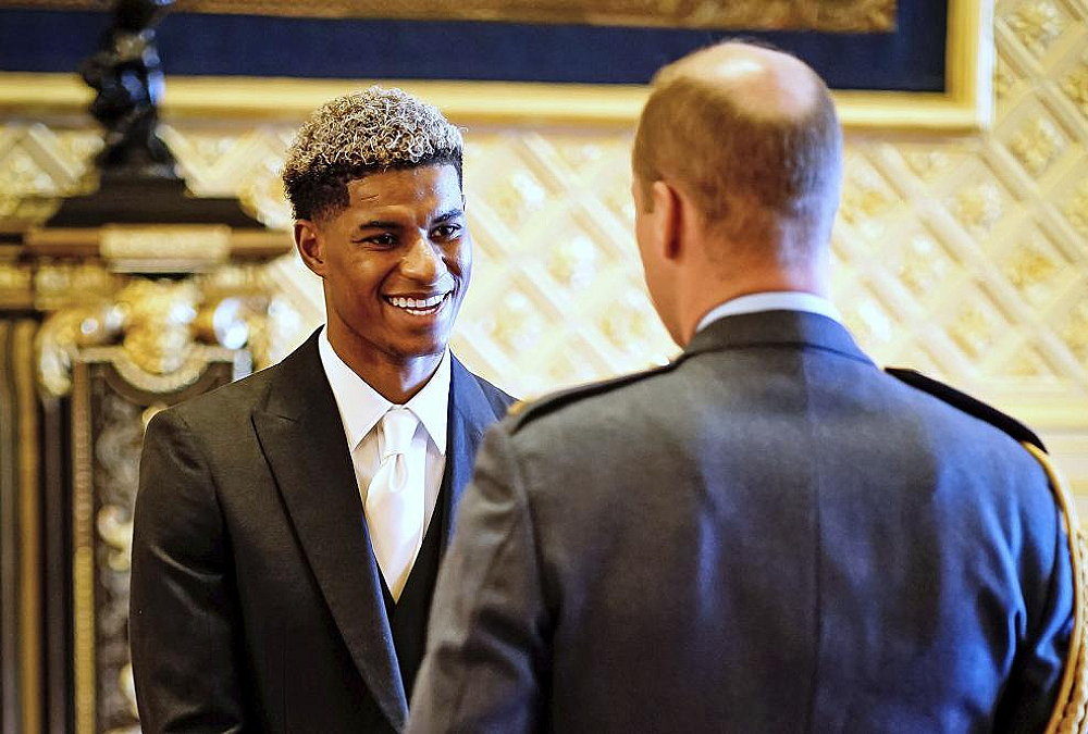 Soccer star Marcus Rashford honored for fighting child poverty