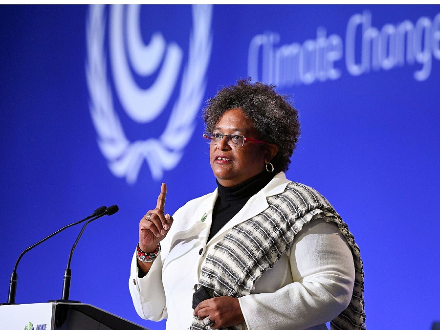 Barbados PM Mia Mottley honored with UN's 2021 'Champions of the Earth' award