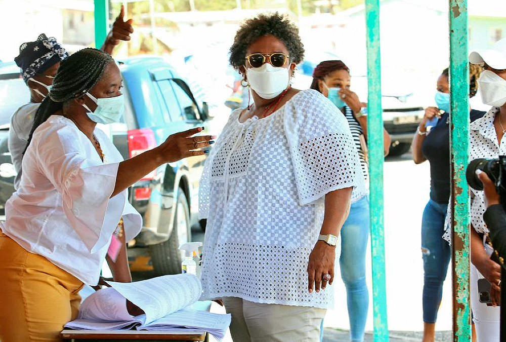 Barbados: PM Mia Mottley wins landslide second term