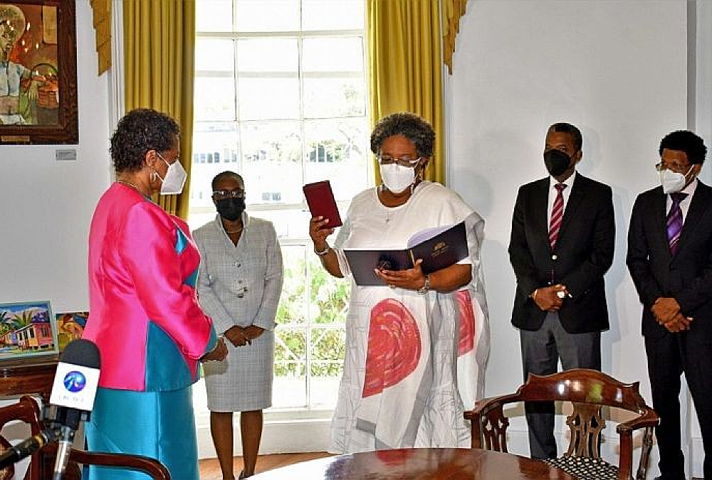 Barbados PM sworn in after 2nd consecutive elections sweep