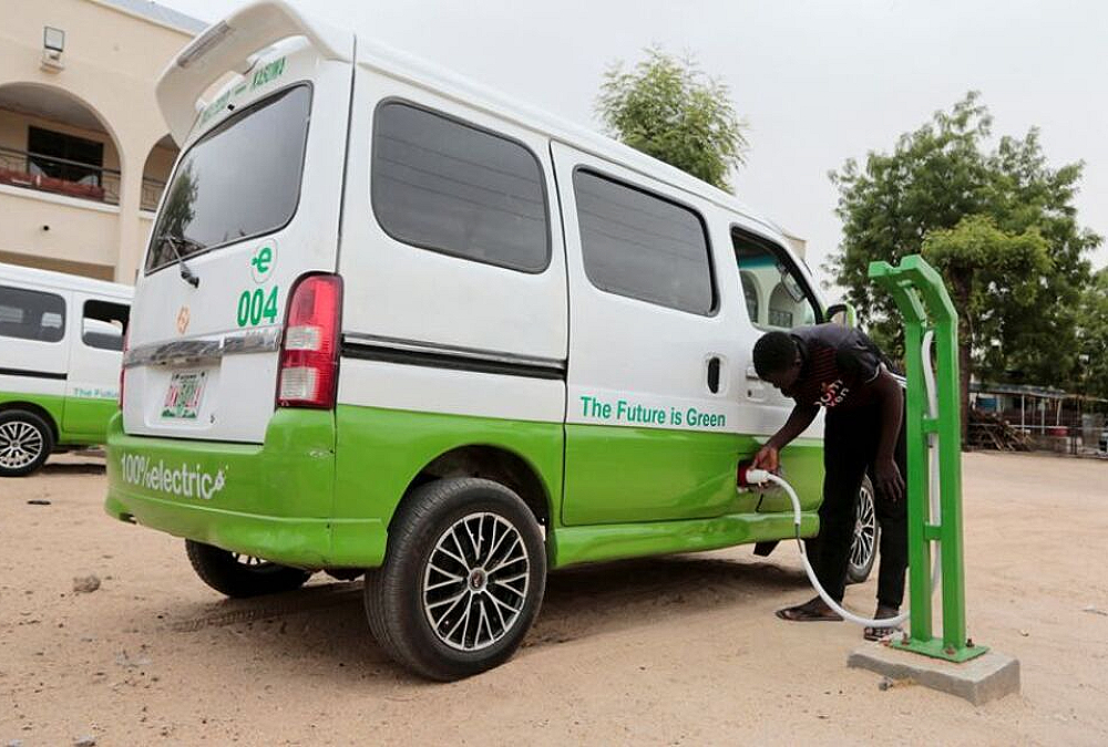 Nigerian entrepreneur builds electric mini-buses in clean energy push
