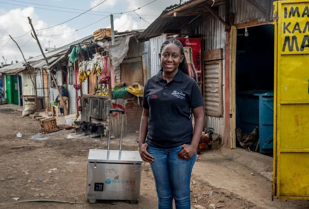 Kenyan inventor makes history winning Africa’s biggest prize for engineering innovation with her vaccine fridge