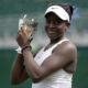 Clervie Ngounoue of the U.S. wins the girls singles titles at Wimbledon