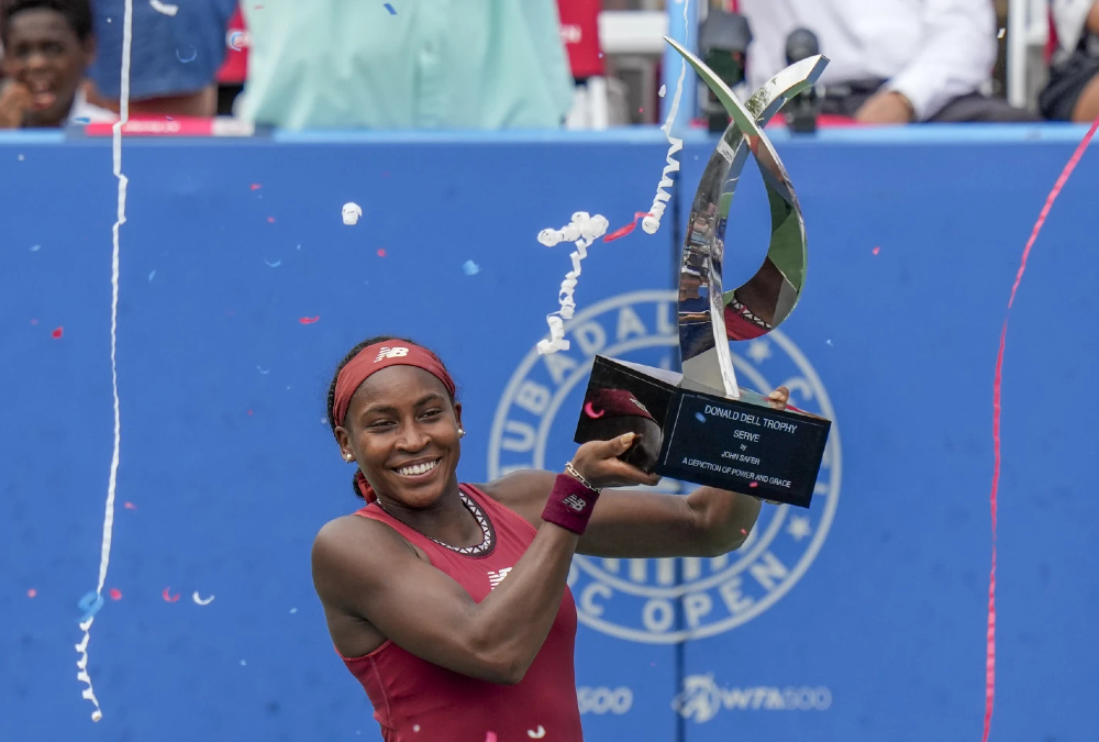 Coco Gauff defeats Maria Sakkari in Washington for her fourth title