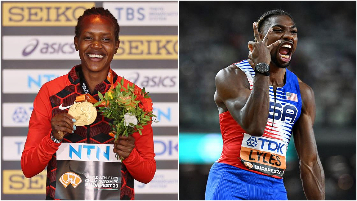 Noah Lyles and Faith Kipyegon named track athletes of the year