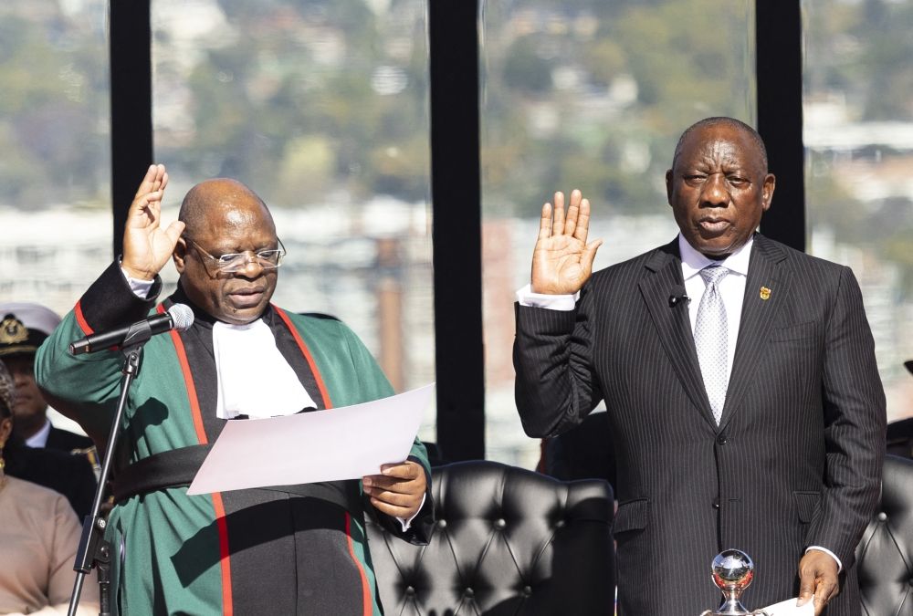 Cyril Ramaphosa sworn in for second term as South African president