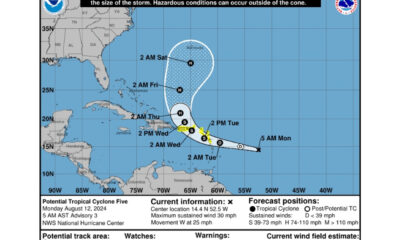 Forecasters issue tropical storm warnings for northeast Caribbean region