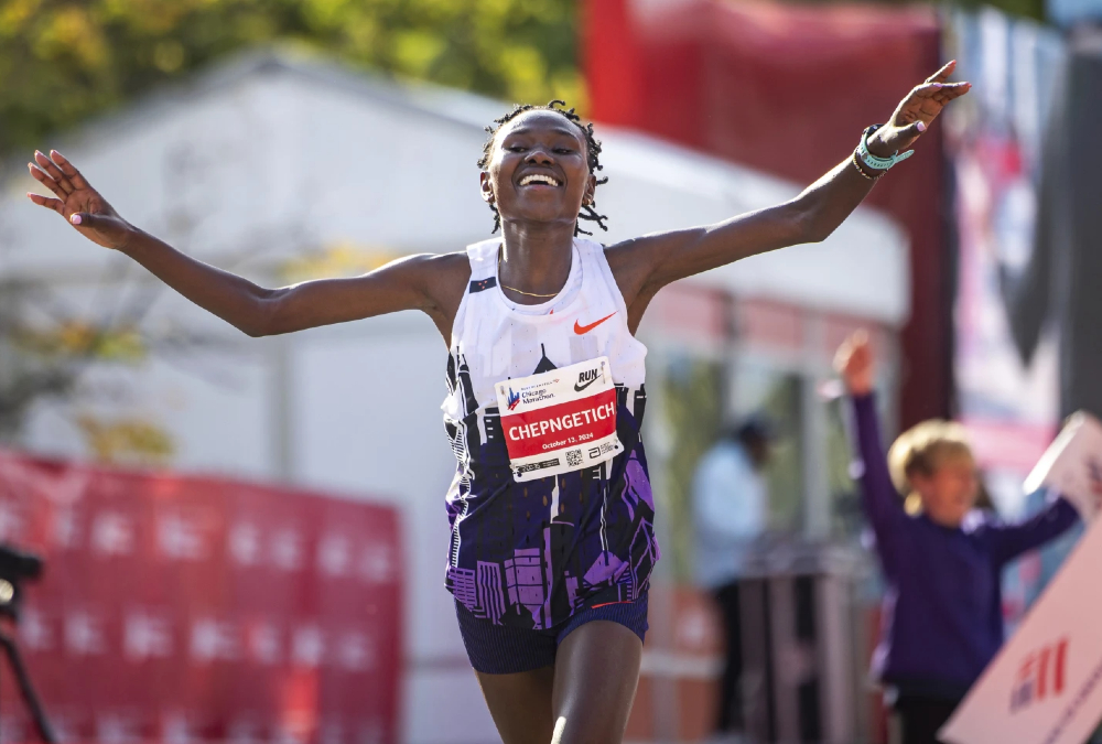 Ruth Chepngetich of Kenya smashes world record by nearly 2 minutes at Chicago Marathon