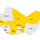 Map of West African Economic and Monetary Union (WAEMU) countries