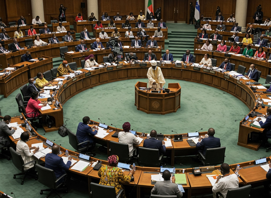 An African Union meeting discussing strategies for continental cooperation.