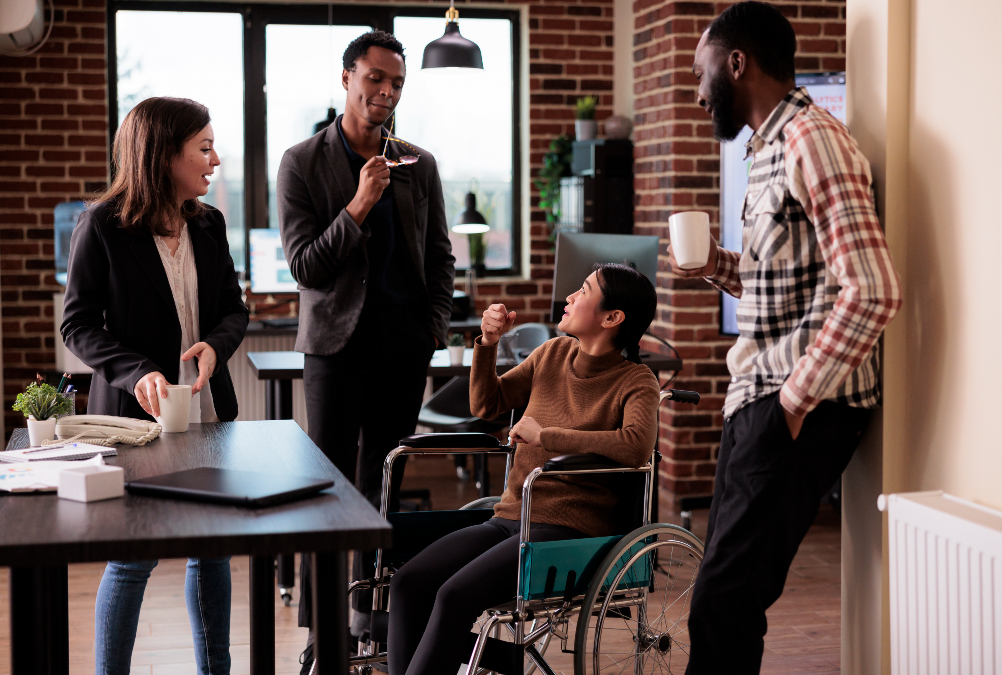 Visual concept of affirmative action in American workplaces amid DEI rollback
