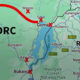 Map showing conflict zones in eastern DR Congo amid ongoing violence with M23 rebels in 2025