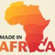 Concept design for a unified 'Made in Africa' logo, representing African craftsmanship and continental branding efforts.
