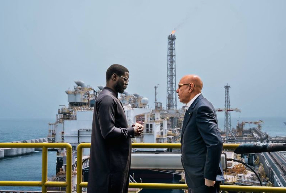 Senegalese and Mauritanian presidents visit Grand Tortue Ahmeyim offshore LNG platform to mark first gas production and LNG export milestone in 2025