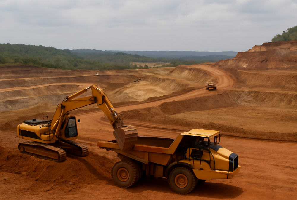 Mining site in the Democratic Republic of Congo extracting rare earth minerals