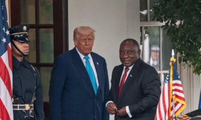 US President Donald Trump meeting with South African President Cyril Ramaphosa at the White House