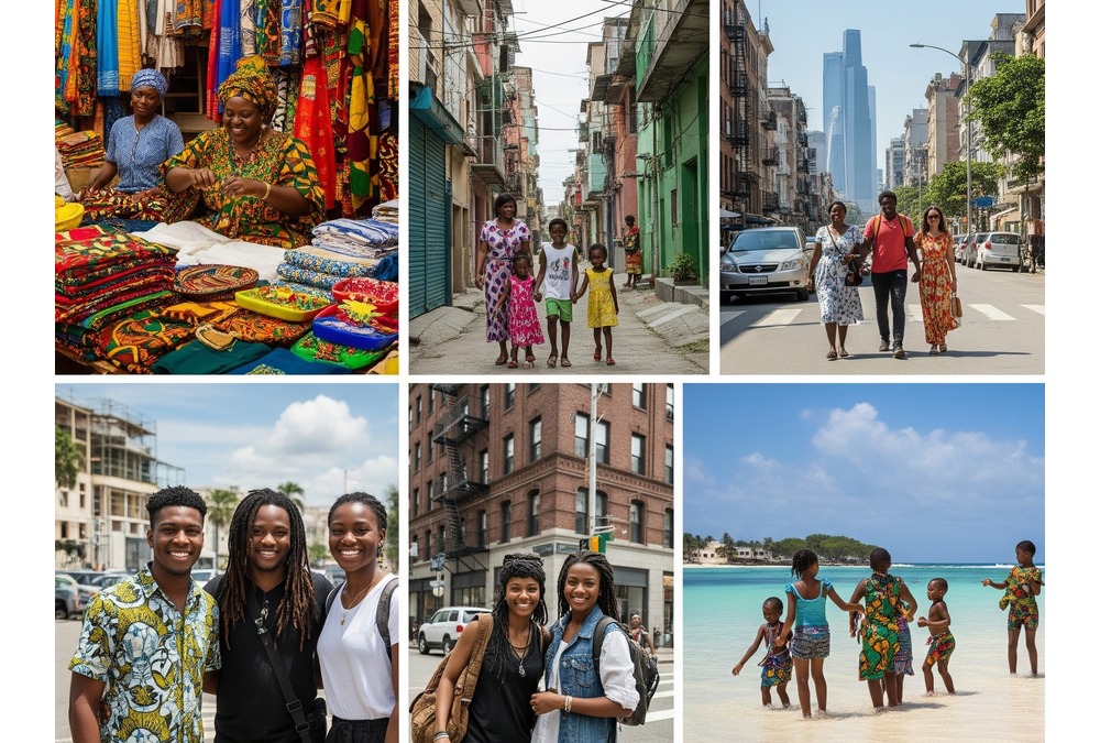 Image representing African Diaspora populations across different regions:
