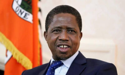 Portrait of former Zambian President Edgar Lungu, who served from 2015 to 2021 and died at age 68 in South Africa.
