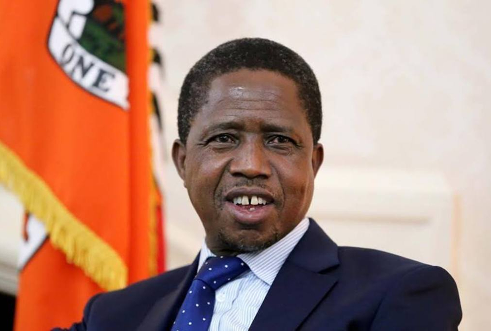 Portrait of former Zambian President Edgar Lungu, who served from 2015 to 2021 and died at age 68 in South Africa.