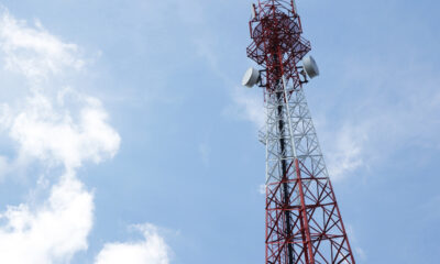 Tall telecommunications cell tower in South Africa, symbolizing Telkom's market presence amidst ongoing competition reforms and fiber optic expansion.