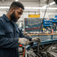 Skilled mechanic performing vehicle maintenance in a local African repair workshop, symbolizing the importance of the automotive aftermarket services sector
