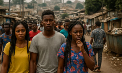 Young and diverse population of Africa facing urban challenges with rapid city growth, sanitation issues, and need for sustainable infrastructure development.