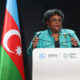Barbados Prime Minister Mia Mottley receives the 2025 Winnie Mandela Humanitarian Award for climate advocacy and leadership on behalf of Small Island Developing States.