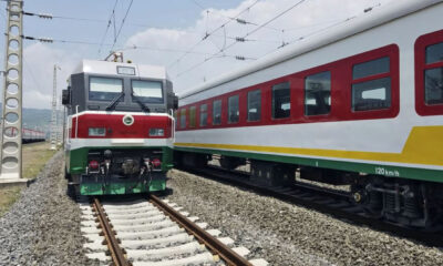 Modern train travel through Africa, symbolizing the untapped potential of railway transport to boost trade, reduce costs, and support regional integration.